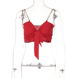 Women Halter Tops Spring/Summer Fashion Sexy V-neck Slim Fit Top