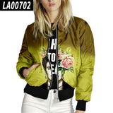 Graffiti Bomber Jacket Baseball Uniform Female Print