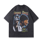 Men's T Shirt Printed Worn Looking Washed-out Short-Sleeved T-shirt Men's and Women's Vintage Loose