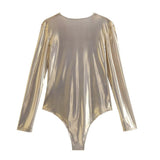 Women T-shirt Spring and Autumn Fashion Bottoming Jumpsuit