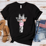 Women's Independence Day T Shirt round Neck Short Sleeve T-shirt