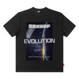 Men T Shirt Astronaut Printed Short-Sleeved T-shirt Men's Summer Top Loose