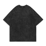 Men T Shirt Portrait Printing Short Sleeve T-shirt Retro Hip Hop Casual