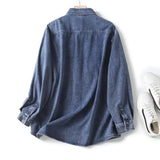 Women T-Shirt 2 Vintage Distressed Oversize Casual Denim Jacket Coat for Women