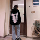 Palm Angle Hoodie Demon Smoke Angel Hooded Sweater Couple Big V Hat