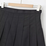 Women Skirt Summer High Waist Preppy Style Pleated Skirt Skirt