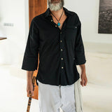 Men Shirt Summer Men's Shirts Short Sleeve Cardigan