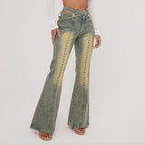 Women Cargo Pants Jeans Women's Bell-Bottom Pants Trousers