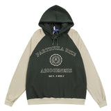 Men Hoodie Hooded Sweater Men's Letter Color Matching Sports Hoodie Loose