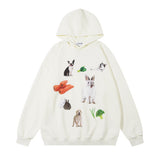 Men Hoodie Fun Animal Rabbit Printed Hoodie
