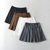 Women Skirt Summer High Waist Pleated Skirt Female Preppy Style Skirt