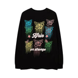 Men Long Sleeve Shirt Autumn Printed Long Sleeve T-shirt Men's and Women's T-shirt Loose Casual
