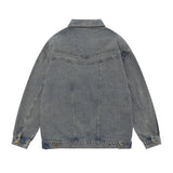 Men Denim Jacket Washed and Worn Denim Jacket Men's Vintage Pocket Jacket Spring and Autumn