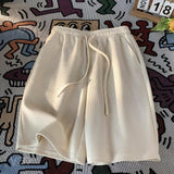 Men Sweatpants Khaki Waffle Shorts Summer Loose Casual Sports Pants