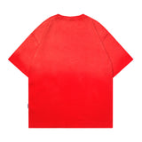 Men T Shirt Retro Couple Casual All-Match Short-Sleeved T-shirt Men and Women