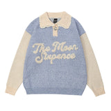 Women Sweater Color Matching Letters Sweater Women's Loose Autumn Sweater