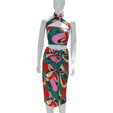 Women Desses Top and Skirt Suit Female