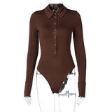Women Jumpsuit Women's Spring Clothing Lapel Long Sleeve Jumpsuit