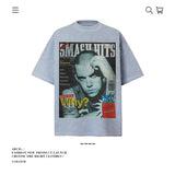 American vintage street T-shirt pure cotton men's and women's summer loose