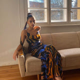 Women Desses Printing Slip Dress Beach Dress
