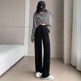 Palazzo Pants Mop Pants Women's Straight Loose Casual High Waist