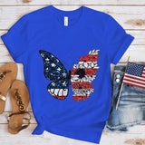 Women Independence Day T Shirt Crew Neck Short Sleeve T-shirt Top