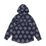 Men Hoodie Hooded Loose Top Coat Men's Three-Dimensional Denim