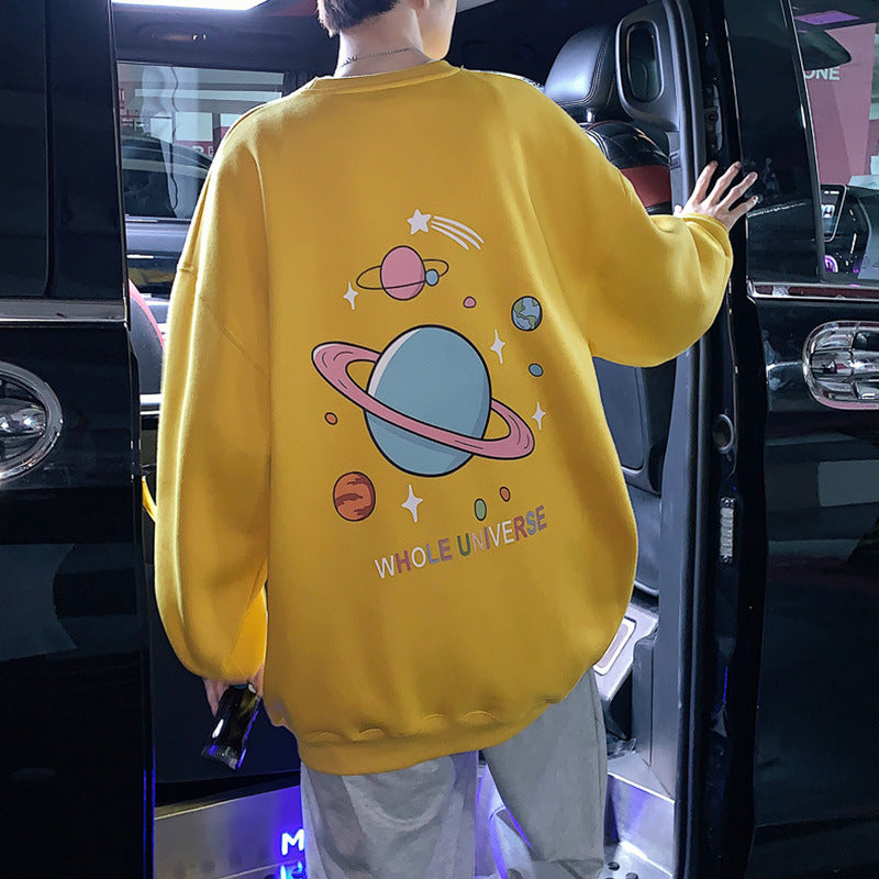 Men Hoodie Loose Sweater Men's Spring and Autumn Student Long Sleeve Casual All-Matching