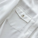 Women T-Shirt Shirt Women's White Shirt Design Double Pocket Shirt