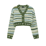 Women Sweater V-neck Sweater Women's Spring Autumn Short Sweater