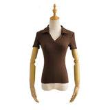 Women T-shirt Spring Top Slimming Short-Sleeved T-shirt