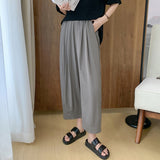 Palazzo Pants Texture Ice Silk Leisure Pants Straight Wide Leg Pants