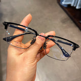 CHH Chrome Hearts Glasses Pure Titanium Ultra Light Large Frame Retro Myopia Myopia Glasses Frame