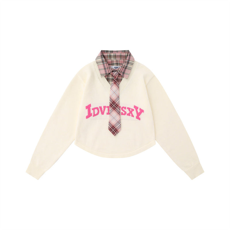 Women Sweater Short Knitwear for Girls Autumn Sweater