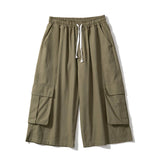 Men Sweatpants Summer Shorts Trendy Wide-Leg Pants Casual Loose