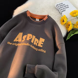Men Hoodie Sweater Boys Spring and Autumn Clothes round Neck Long Sleeve Coat