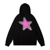 Men Hoodie Five-Pointed Star Letter Printed Hoodie