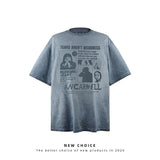 American vintage street T-shirt retro men's loose top