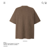 American vintage street T-shirt pure cotton retro men's and women's summer loose