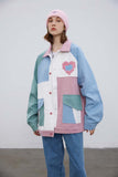 Unisex Jacket Autumn Love Towel Embroidery Jacket Women's Clothing