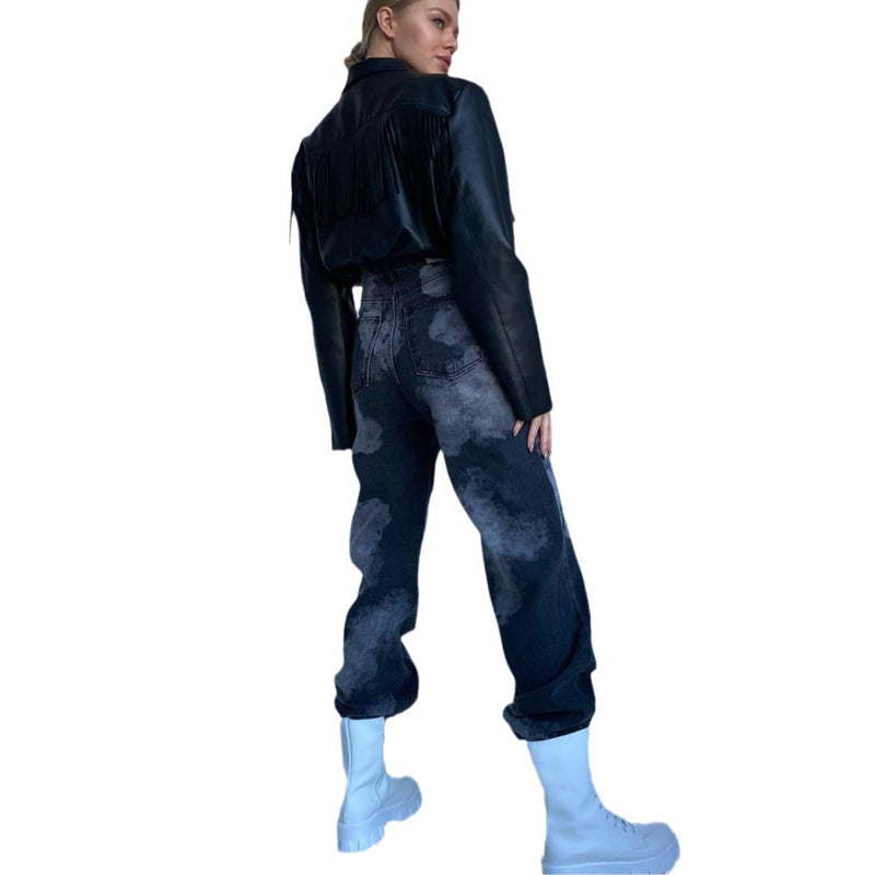 Women Cargo Pants Jeans Women's Casual Wide-Leg Pants