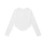Women Long Sleeve T-Shirt Long Sleeve T-shirt Women's Spring and Autumn Crew Neck Casual Short