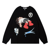 Men Long Sleeve Shirt Printed Long Sleeve T-shirt Men and Women Idle Style Casual
