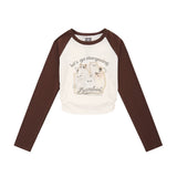 Women Long Sleeve T-Shirt Printed Long Sleeve T-shirt Women's Spring and Autumn Color Matching