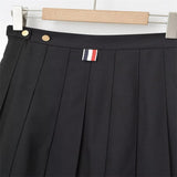 Women Skirt Summer High Waist Preppy Style Pleated Skirt Skirt
