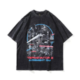 Men T Shirt Retro Figure Hip Hop Print Short Sleeve T-shirt for Men and Women