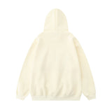 Men Hoodie Flocking Embroidered Five-Pointed Star Hooded Sweater