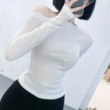 Women Long Sleeve Shirt Diagonal Collar Long Sleeve Spring and Autumn