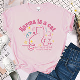 Karma Is A Cat T Shirt Midnights Retro T-Shirt