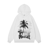 Men Hoodie Coconut Tree Printed Hoodie